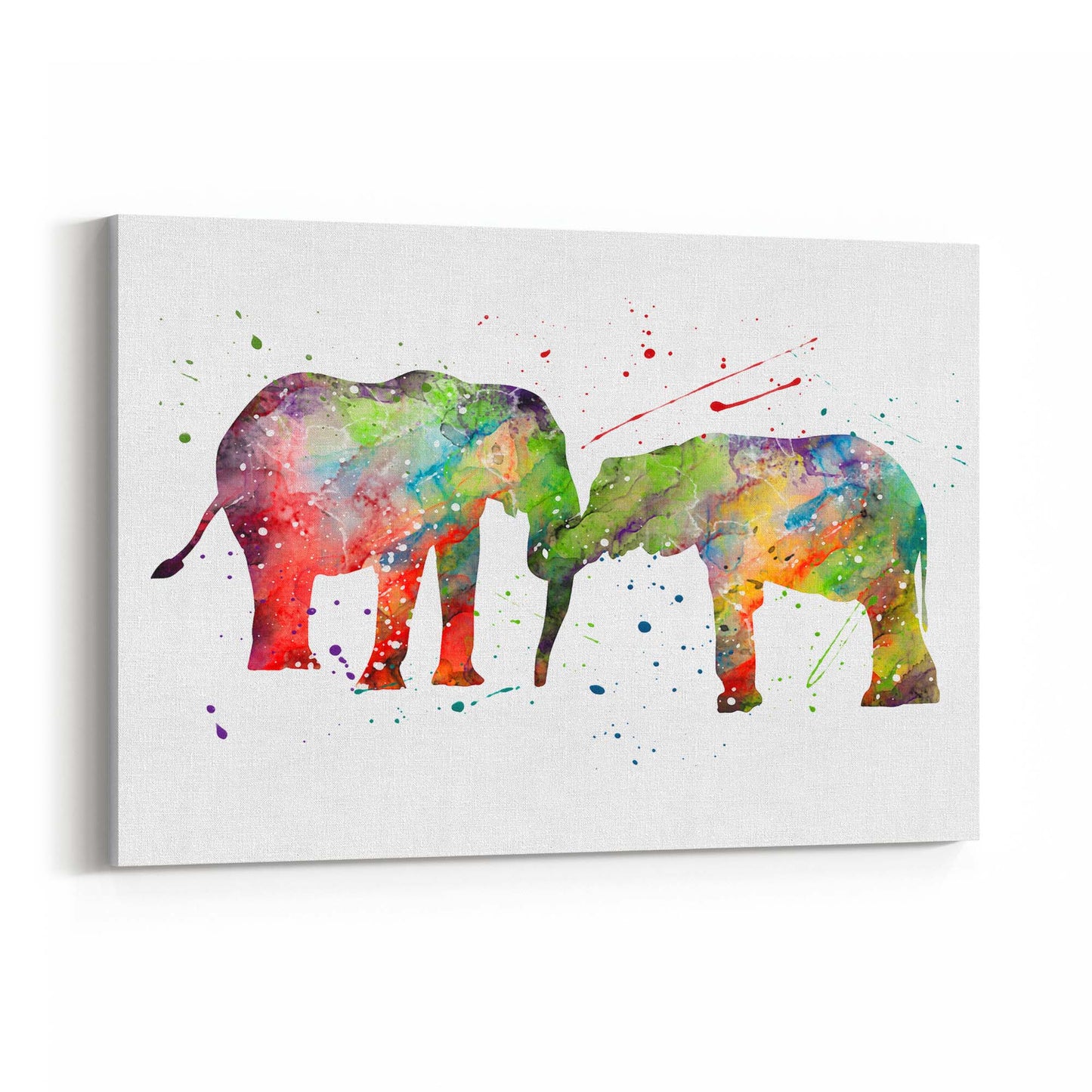 Elephant Family Nursery Babys Bedroom Wall Art - The Affordable Art Company