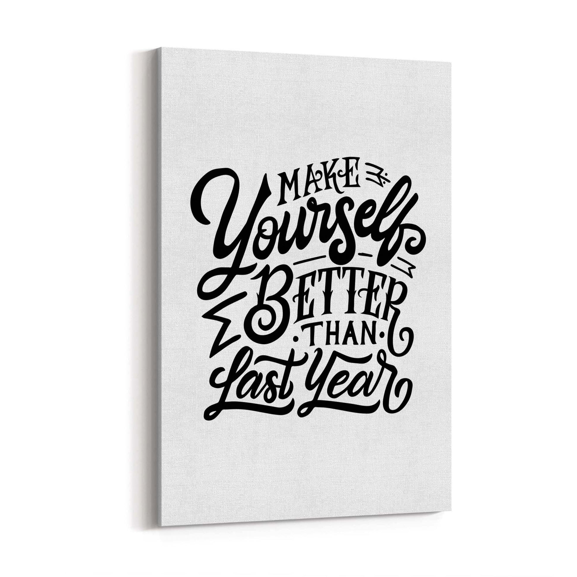 "Make Yourself Better" Fitness Gym Quote Wall Art - The Affordable Art Company