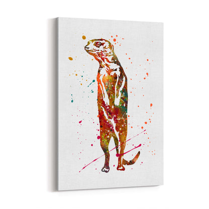 Meerkat Painting Safari Animal Wall Art - The Affordable Art Company