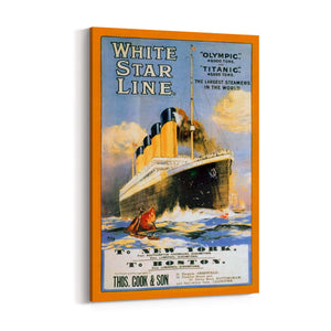 White Star Line - Titanic Vintage Advert Wall Art - The Affordable Art Company