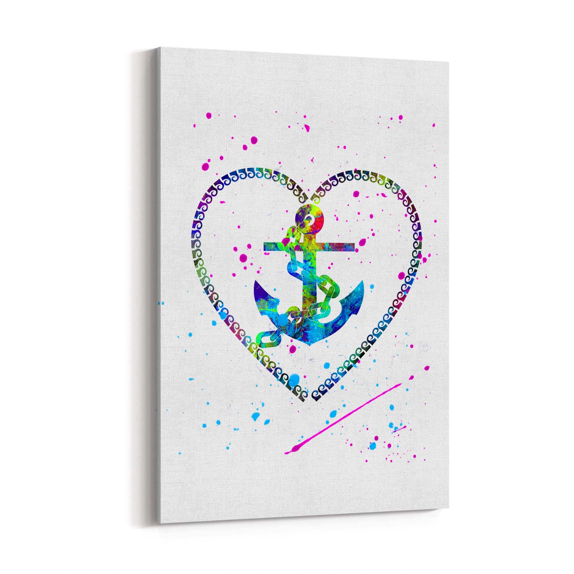 Anchor Painting Nautical Coastal Bathroom Wall Art #5 - The Affordable Art Company