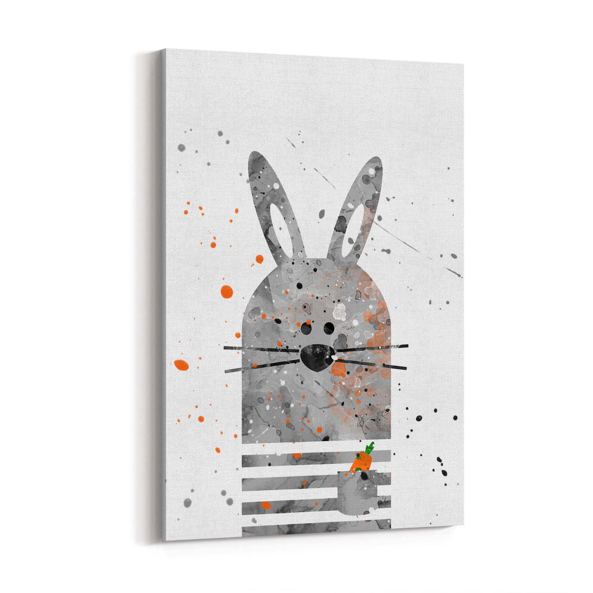 Rabbit Nursery Cartoon Cute Baby Wall Art #1 - The Affordable Art Company