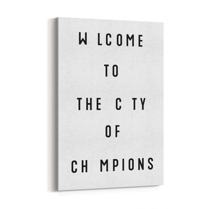 City of Champions Minimal Travel Trendy Wall Art - The Affordable Art Company