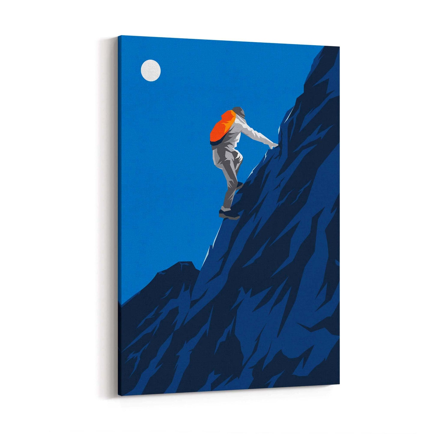 Retro Mountain Climbing Winter Sports Wall Art #1 - The Affordable Art Company