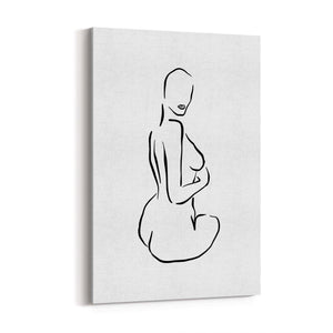 Nude Female Form Fashion Minimal Wall Art - The Affordable Art Company
