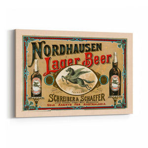 Nordhausen Lager Beer Melbourne Vintage Wall Art - The Affordable Art Company