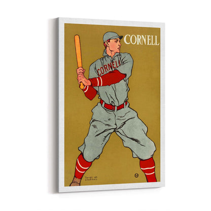 Cornell College Baseball Vintage Sport Advert Wall Art - The Affordable Art Company