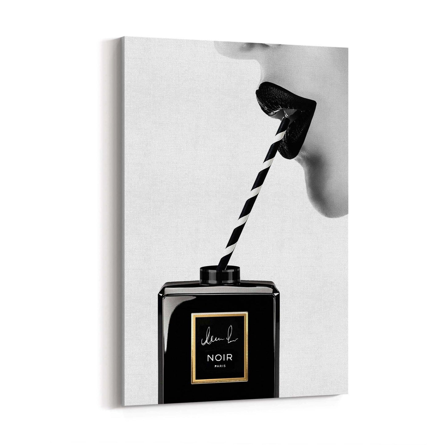 Black Perfume Bottle Fashion Photograph Wall Art - The Affordable Art Company