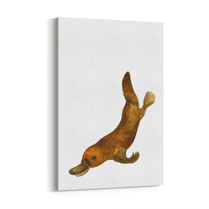 Australian Platypus Painting Animal Nursery Wall Art - The Affordable Art Company