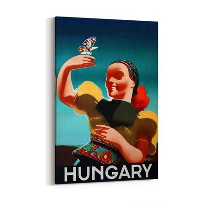 Hungary Vintage Travel Advert Wall Art - The Affordable Art Company