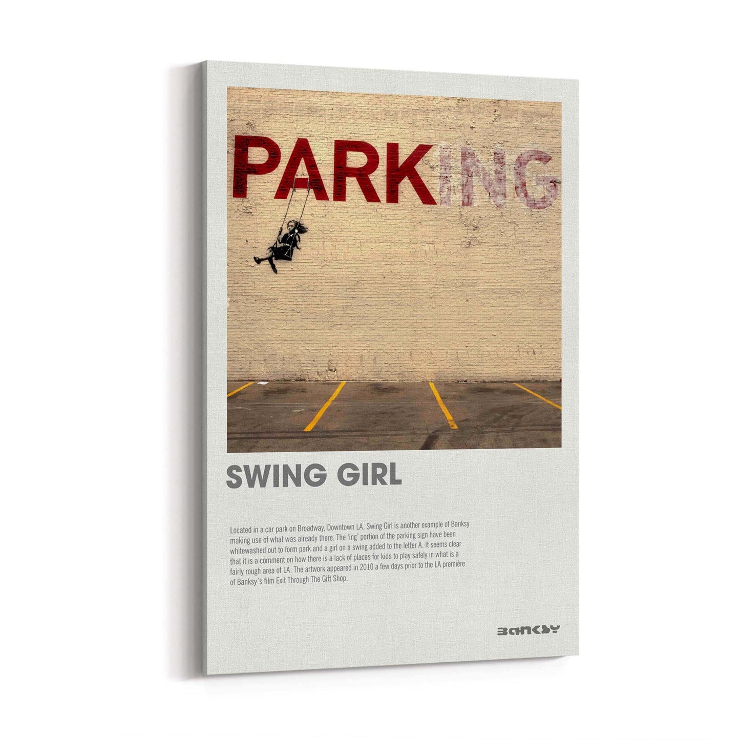 Banksy "Swing Girl" Graffiti Gallery Style Wall Art - The Affordable Art Company