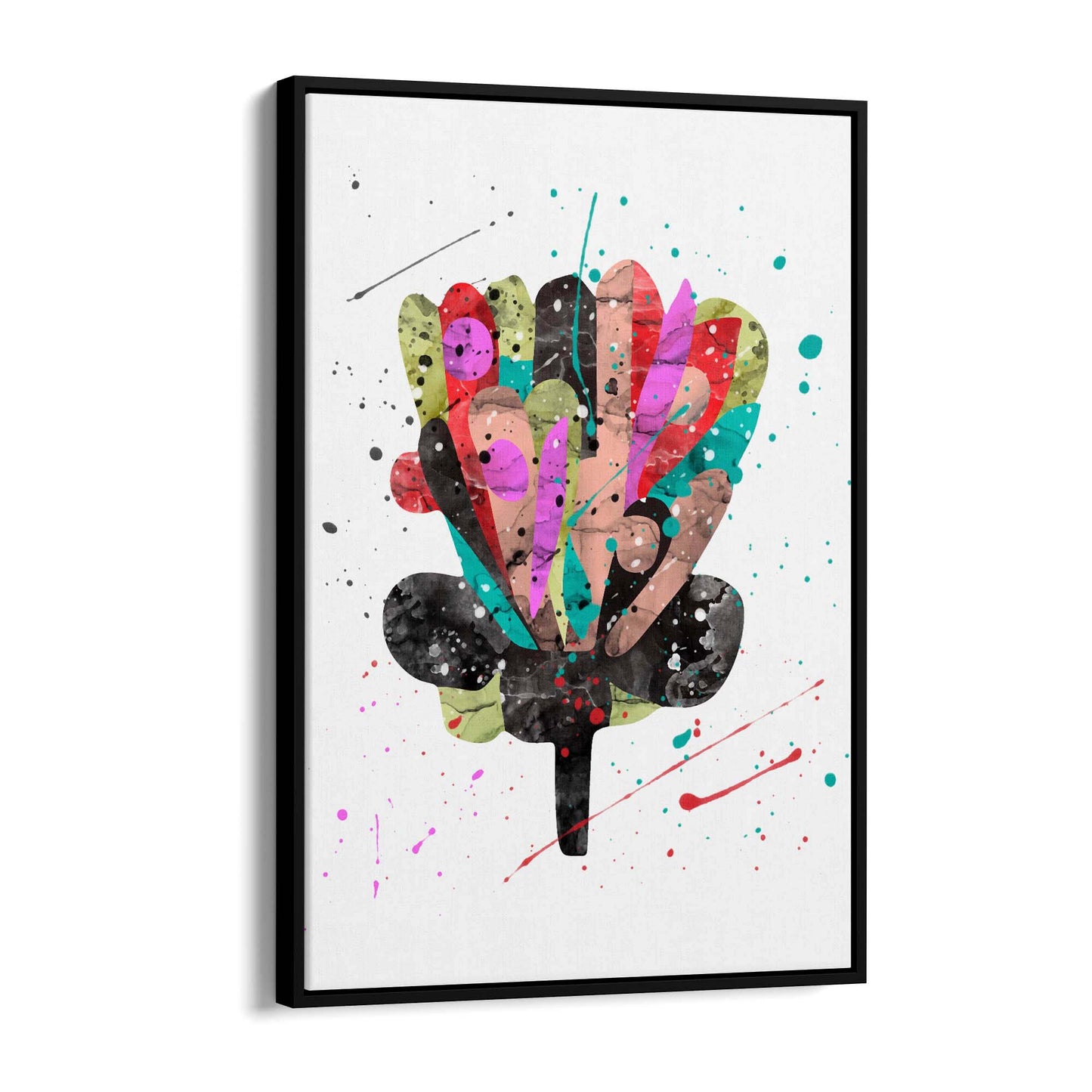 Scandi Flower Colourful Kitchen Cafe Wall Art #3 - The Affordable Art Company