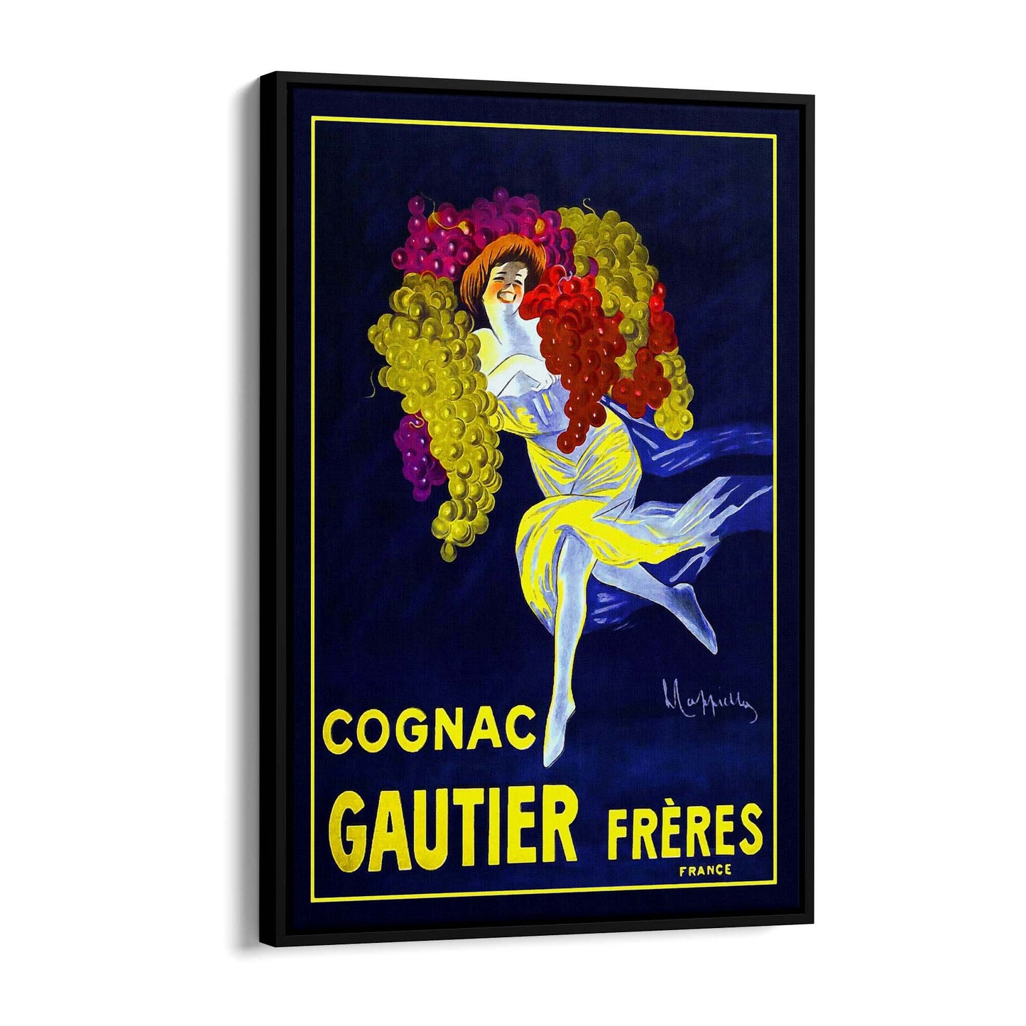 Gautier Frères Cognac Vintage Drinks Advert Wall Art - The Affordable Art Company