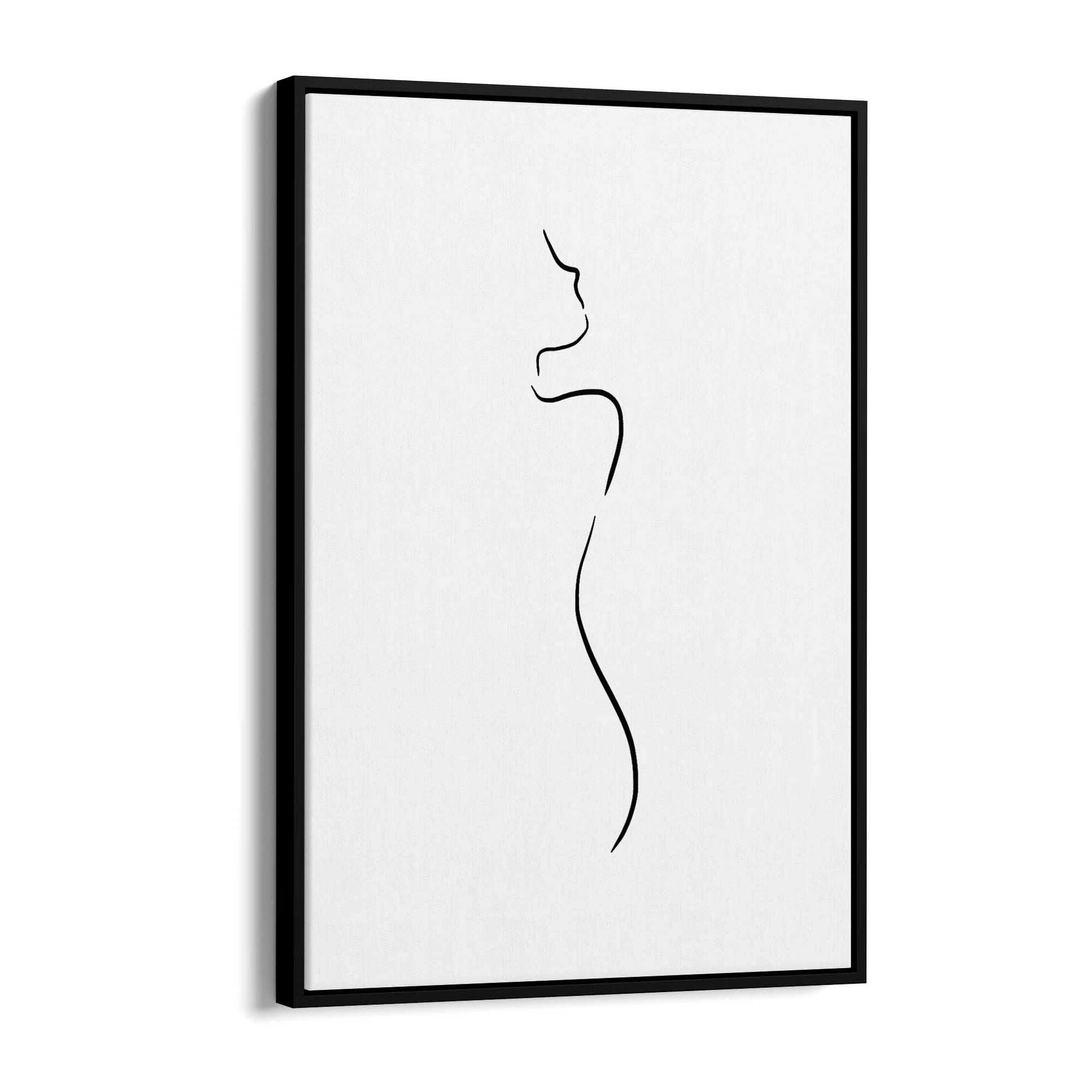 Female Body Nude Minimal Line Drawing Wall Art #1 - The Affordable Art Company