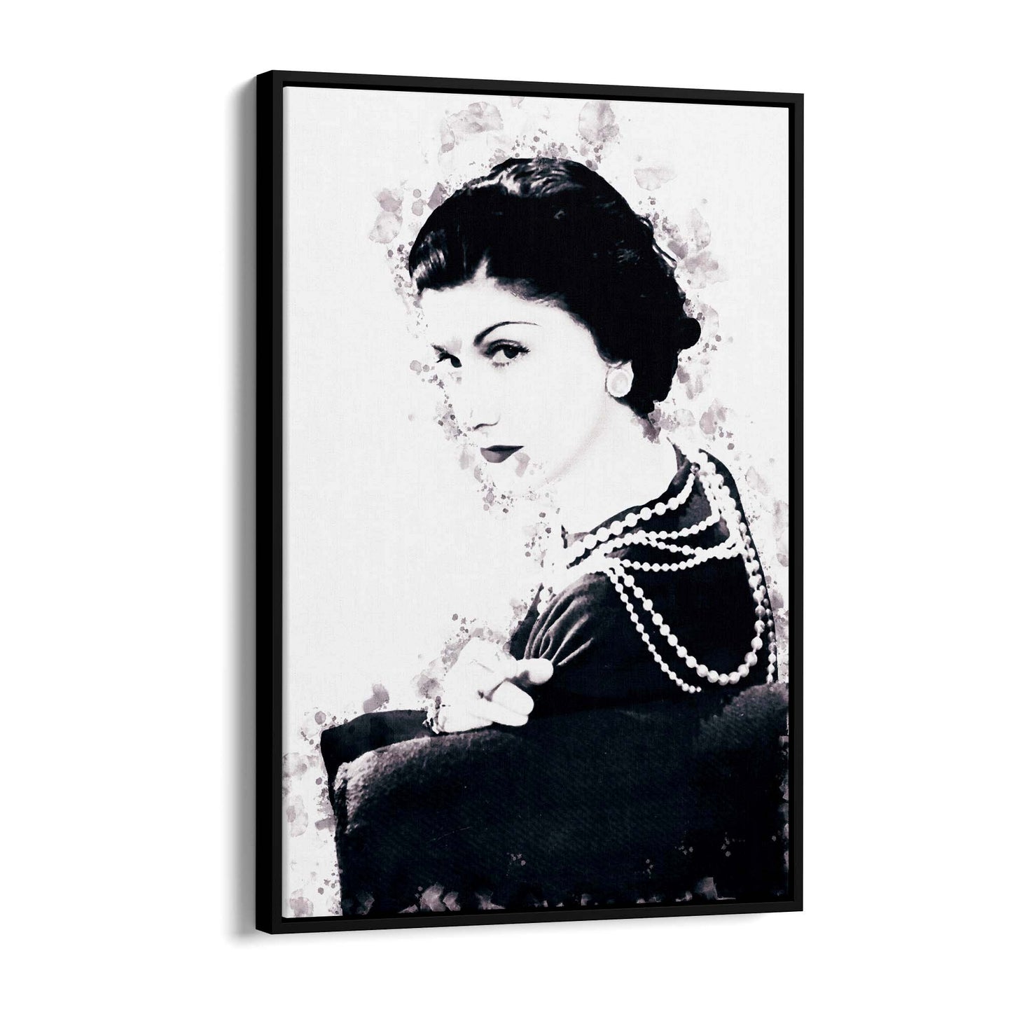 Coco Chanel Portrait Fashion Girls Bedroom Wall Art - The Affordable Art Company