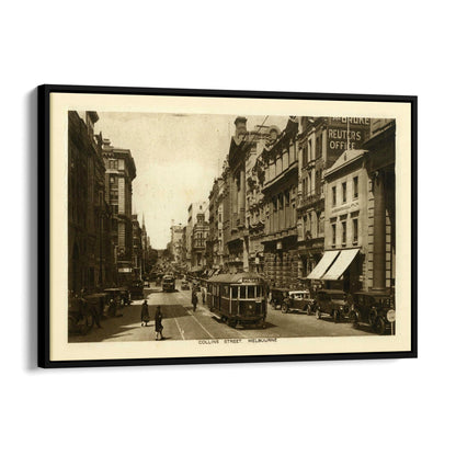 Collins St Melbourne Vintage Photograph Wall Art #1 - The Affordable Art Company