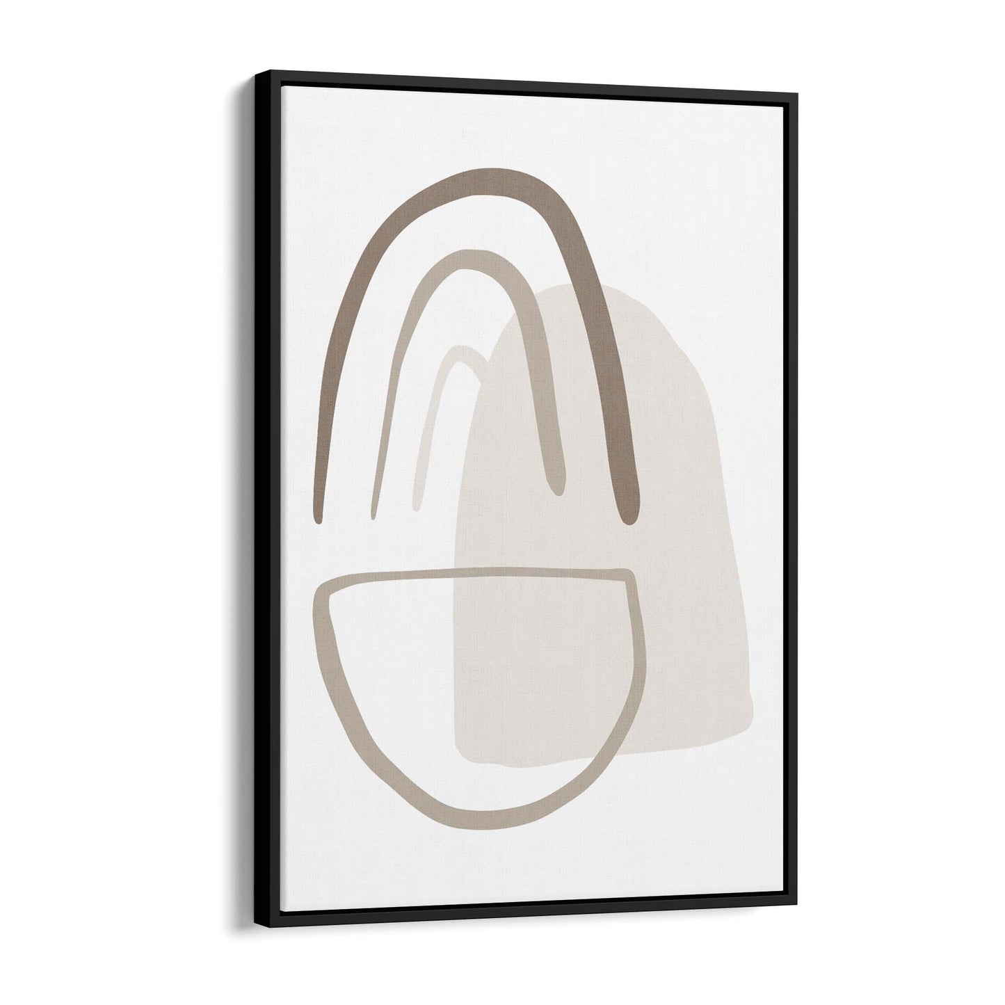 Minimal Black & White Shapes Abstract Wall Art #7 - The Affordable Art Company