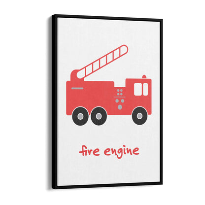 Red Fire Engine Boys Bedroom Nursery Wall Art - The Affordable Art Company