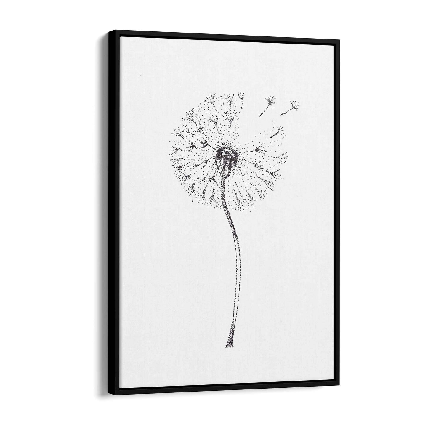 Dandelion Drawing Minimal Flower Wall Art #1 - The Affordable Art Company