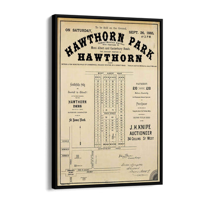 Hawthorn Melbourne Vintage Real Estate Advert Art #2 - The Affordable Art Company
