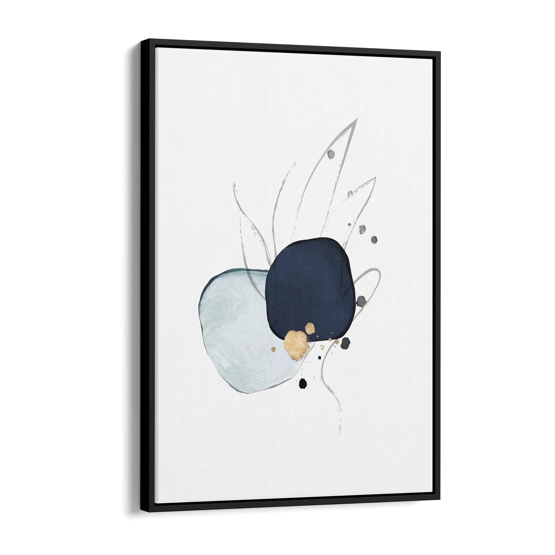 Blue Abstract Painting Minimal Modern Wall Art #5 - The Affordable Art Company