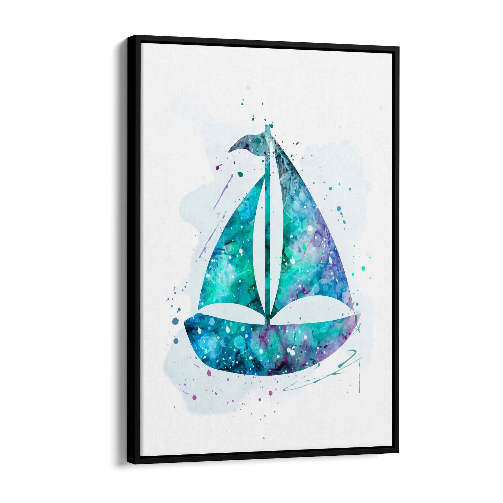 Sail Boat Coastal Painting Nautical Coast Wall Art - The Affordable Art Company