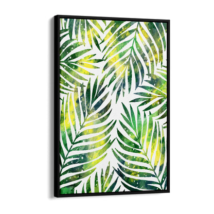 Palm Leaf Tropical Green Minimal Wall Art #7 - The Affordable Art Company