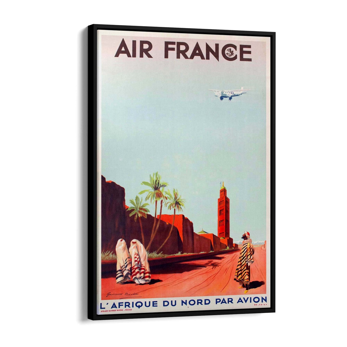 North Africa by Air France Vintage Travel Advert Wall Art - The Affordable Art Company