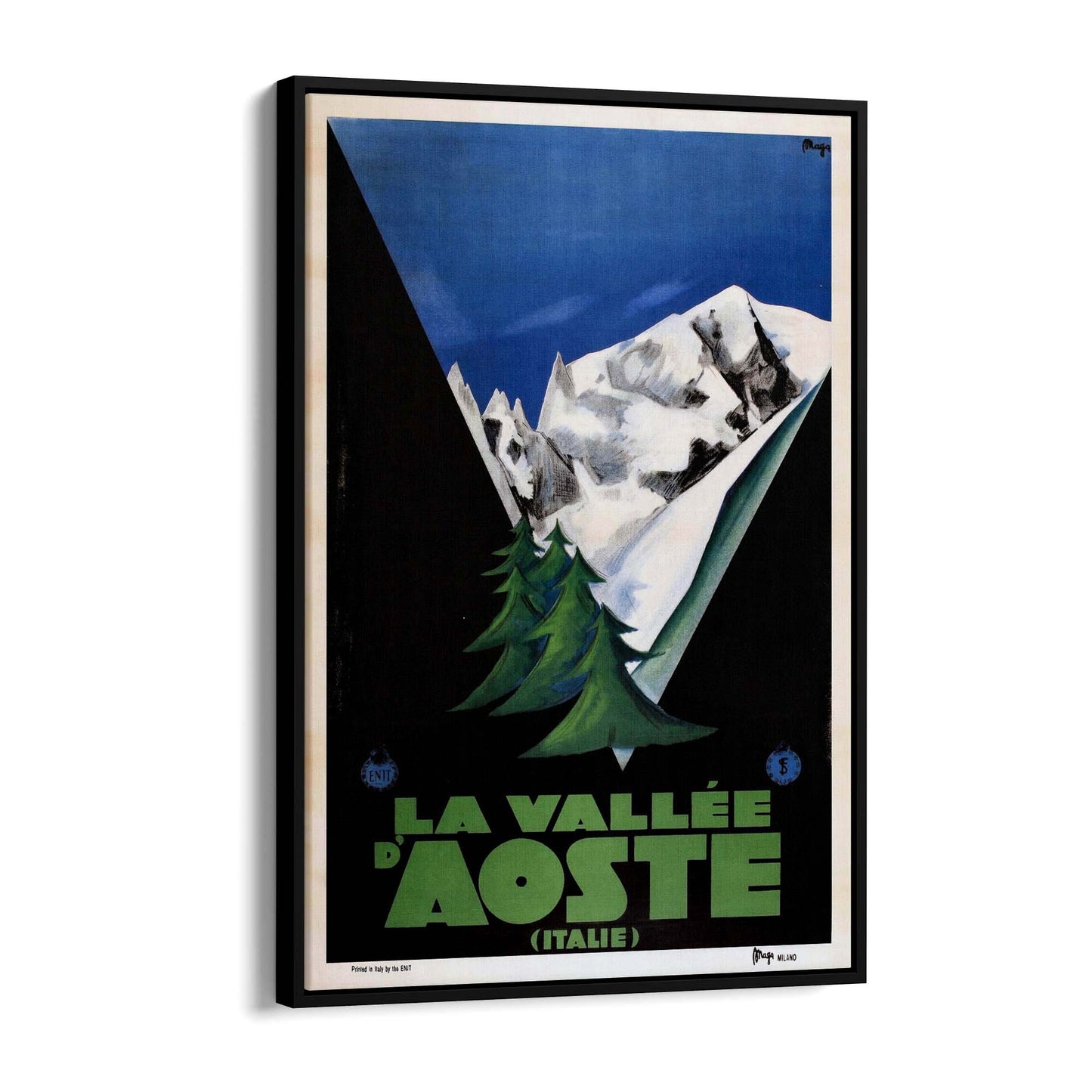 French Alps Tourism Vintage Travel Advert Wall Art - The Affordable Art Company