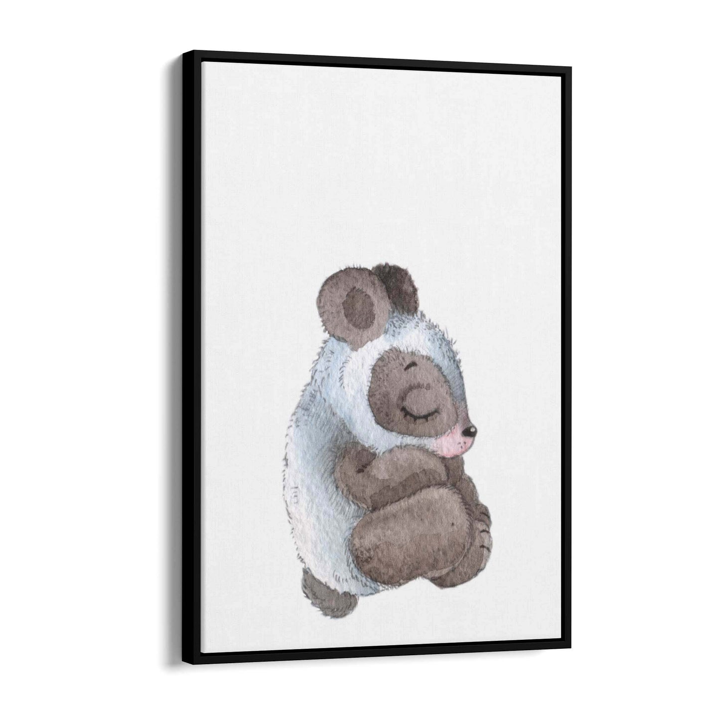 Cute Sleeping Bear Cartoon Animal Nursery Wall Art - The Affordable Art Company