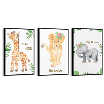 Set of Cute Baby Safari Animals Nursery Wall Art #5 - The Affordable Art Company