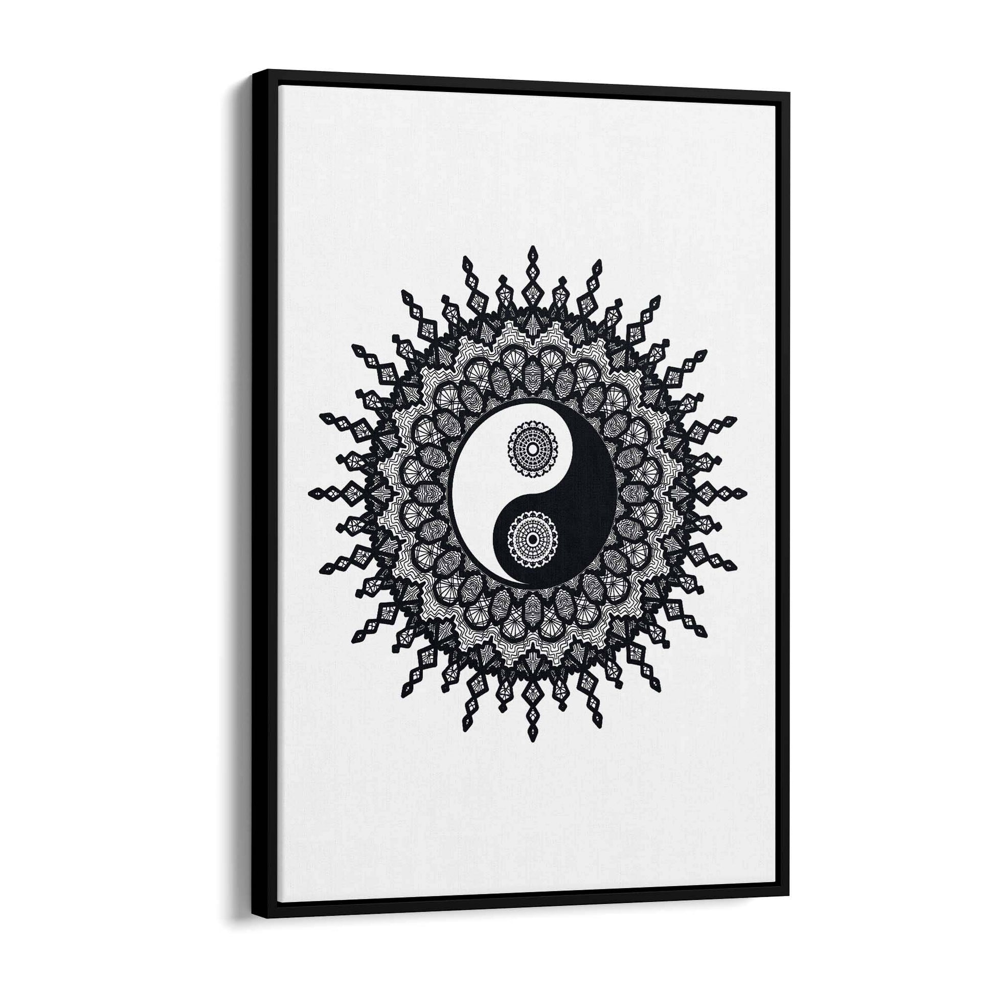 Yin Yang Mandala Calming Yoga Buddist Wall Art #10 - The Affordable Art Company