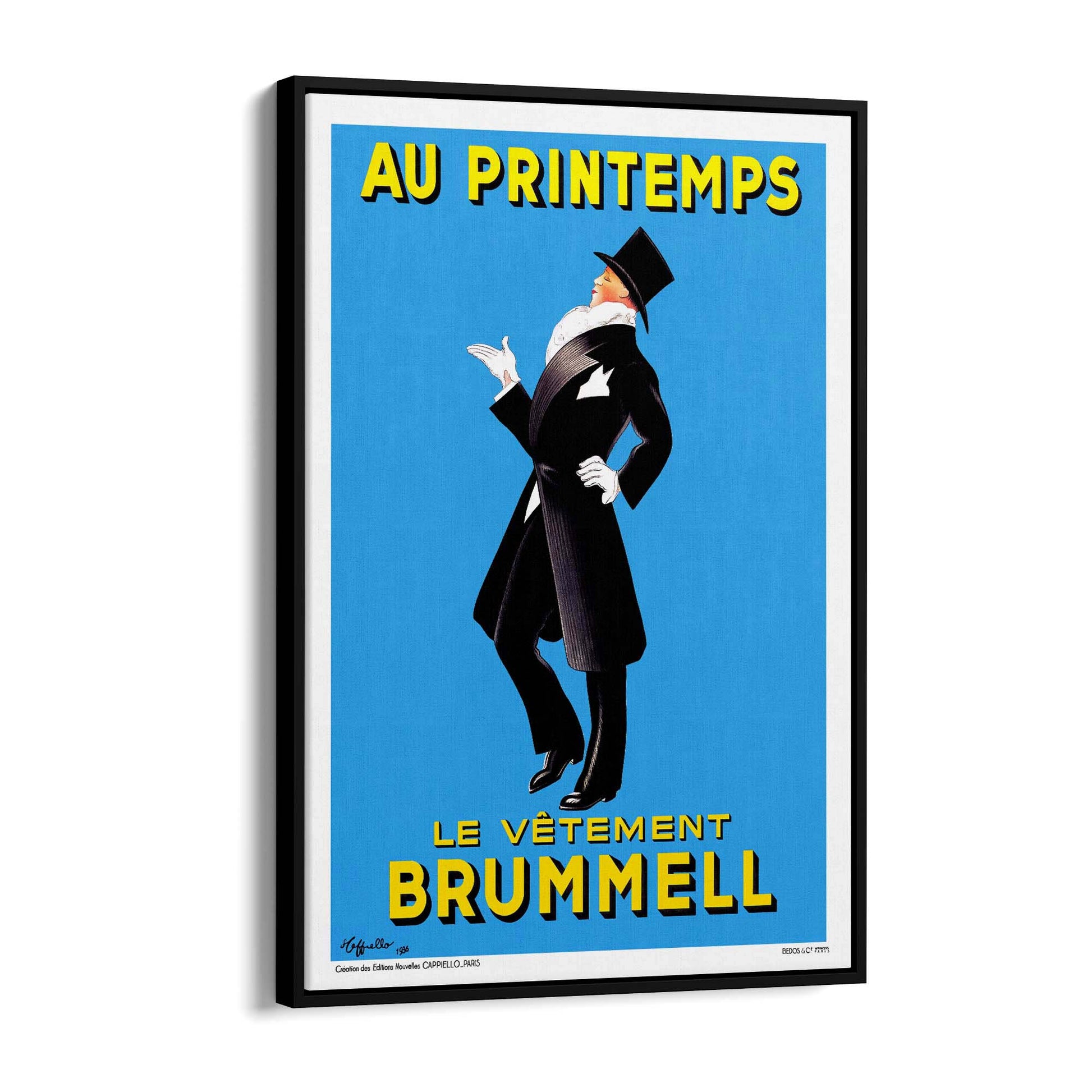 French Brummell Fashion Vintage Advert Wall Art - The Affordable Art Company