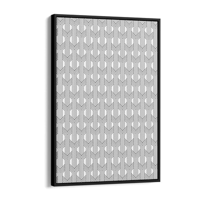 Geometric Pattern Abstract Black & White Wall Art #2 - The Affordable Art Company