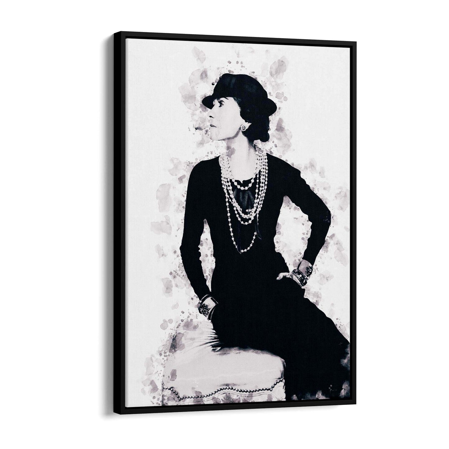 Coco Chanel Portrait Ink Drawing Wall Art - The Affordable Art Company