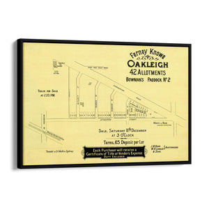 Oakleigh Melbourne Vintage Real Estate Advert Art #1 - The Affordable Art Company