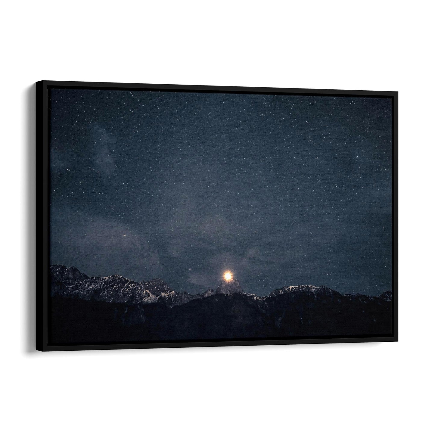 Starry Mountains Night Photograph Wall Art - The Affordable Art Company