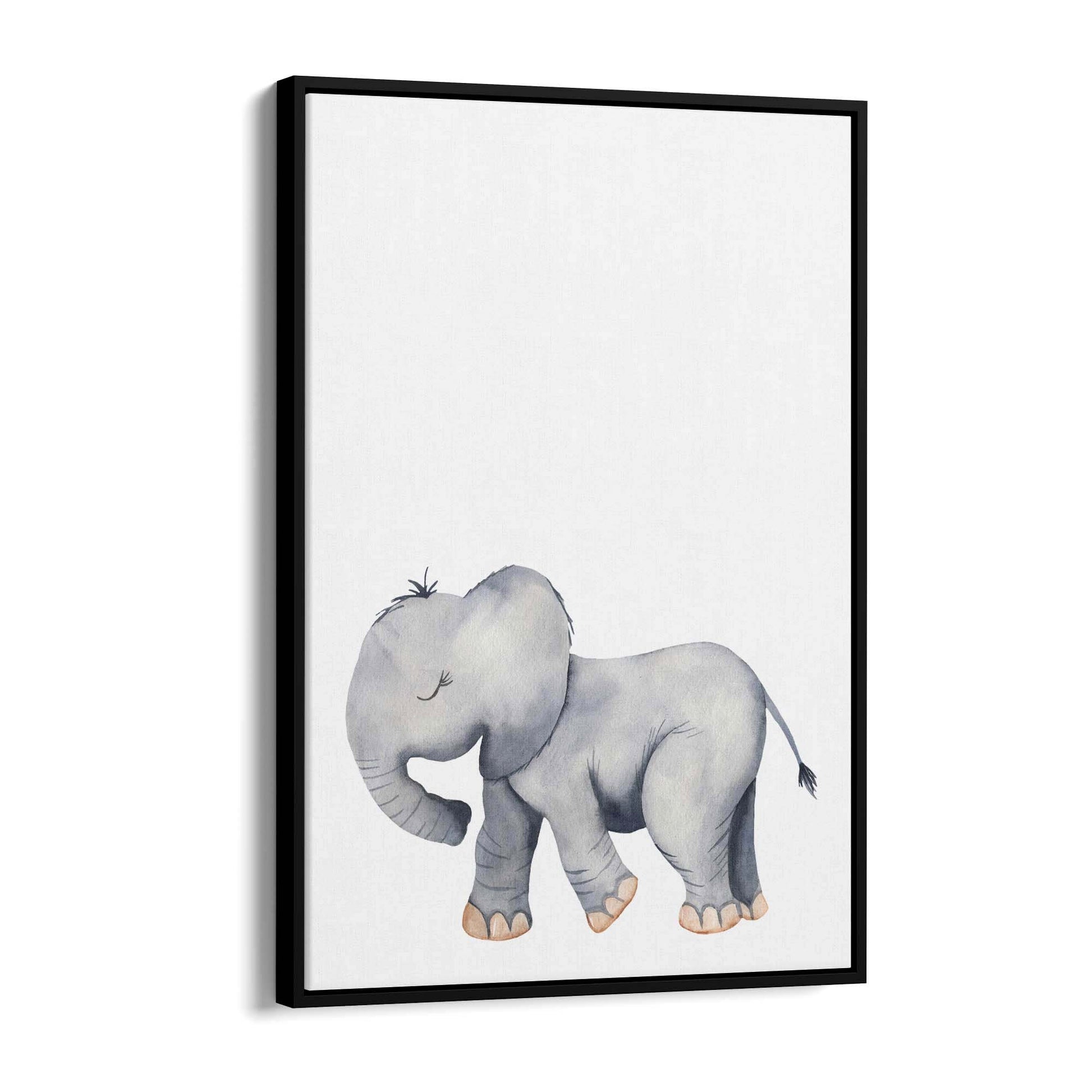 Cartoon Elephant Cute Nursery Baby Animal Wall Art #2