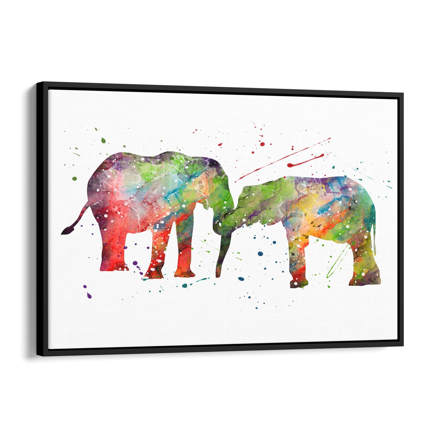 Elephant Family Nursery Babys Bedroom Wall Art - The Affordable Art Company