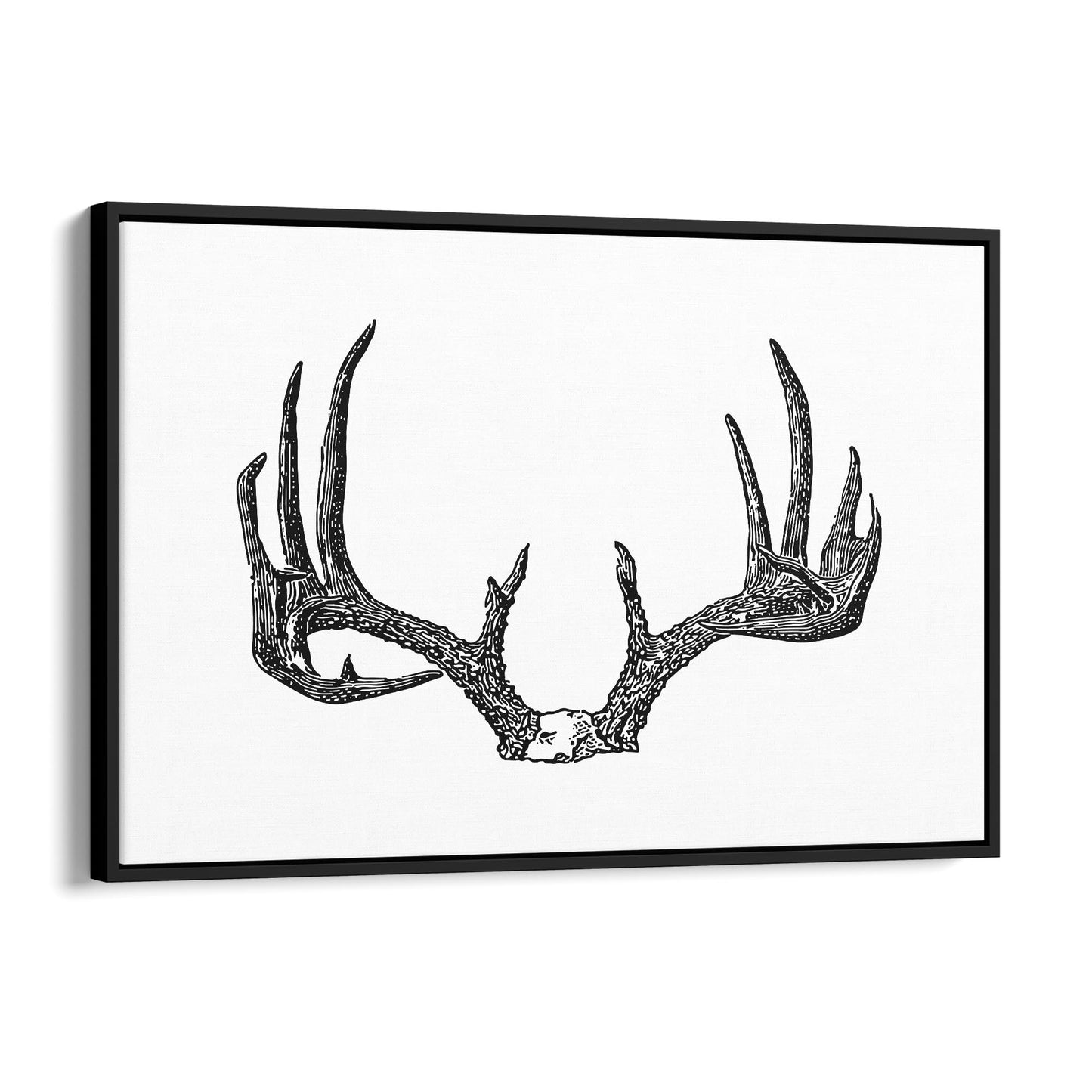 Deer Antlers Hunting Trophy Man Cave Wall Art - The Affordable Art Company