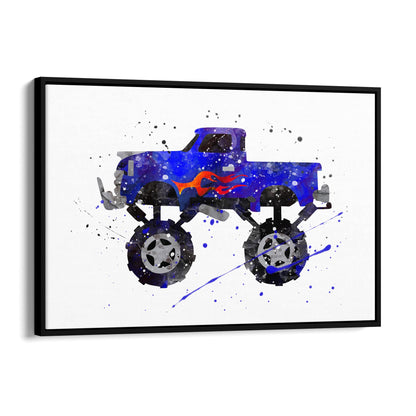 Monster Truck Cartoon Boys Bedroom Truck Wall Art - The Affordable Art Company