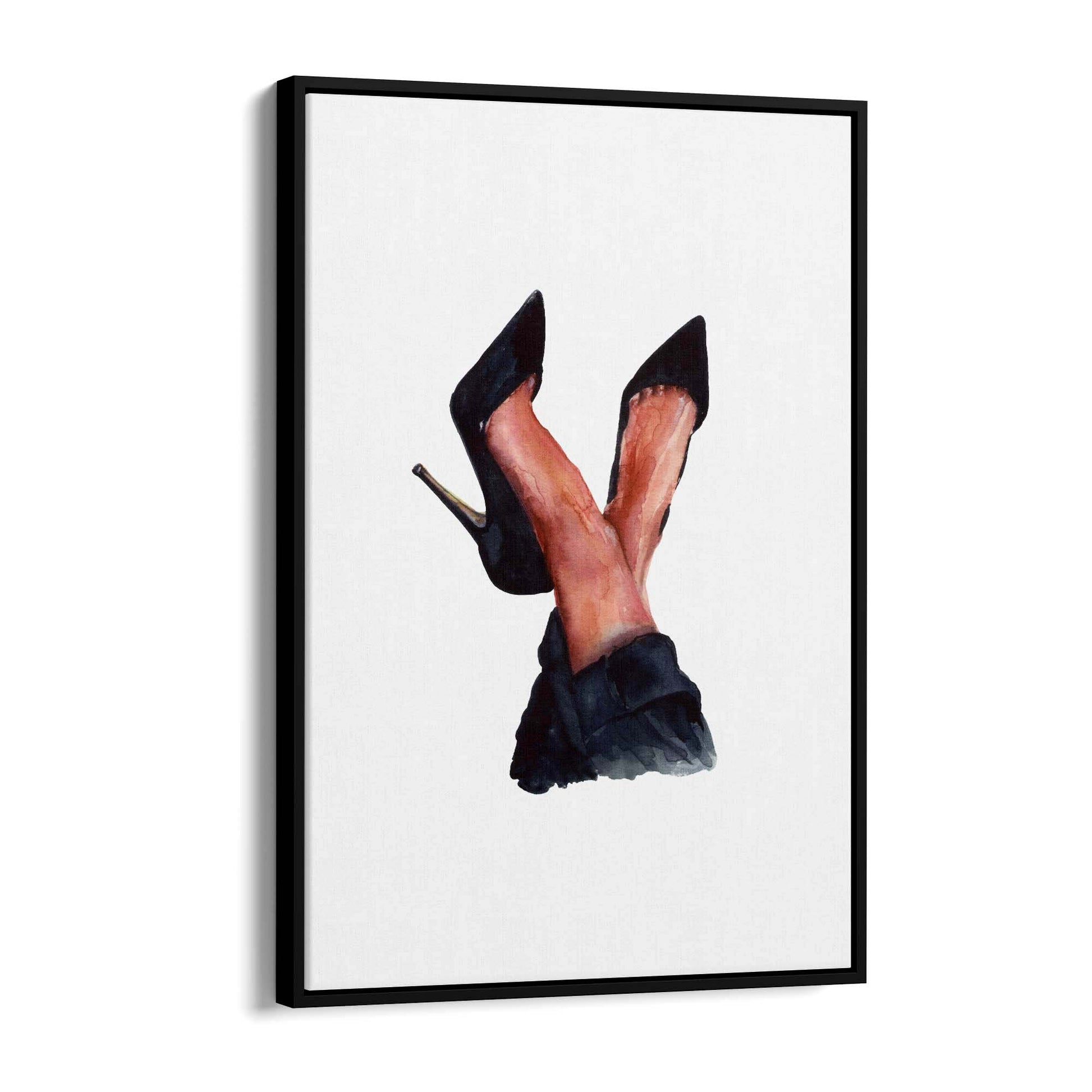 Cute Black Heels Fashion Girls Bedroom Wall Art #3 - The Affordable Art Company