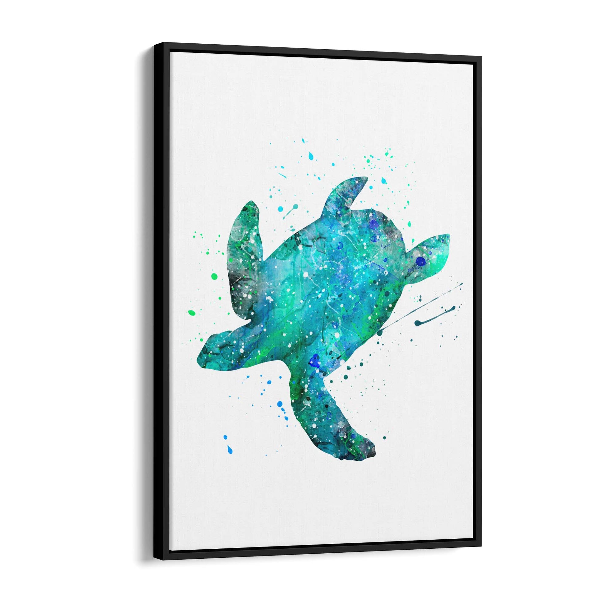 Sea Turtle Cartoon Sealife Nursery Baby Wall Art #1 - The Affordable Art Company