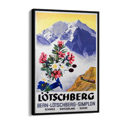 Lotschberg Switzerland Vintage Travel Advert Wall Art - The Affordable Art Company