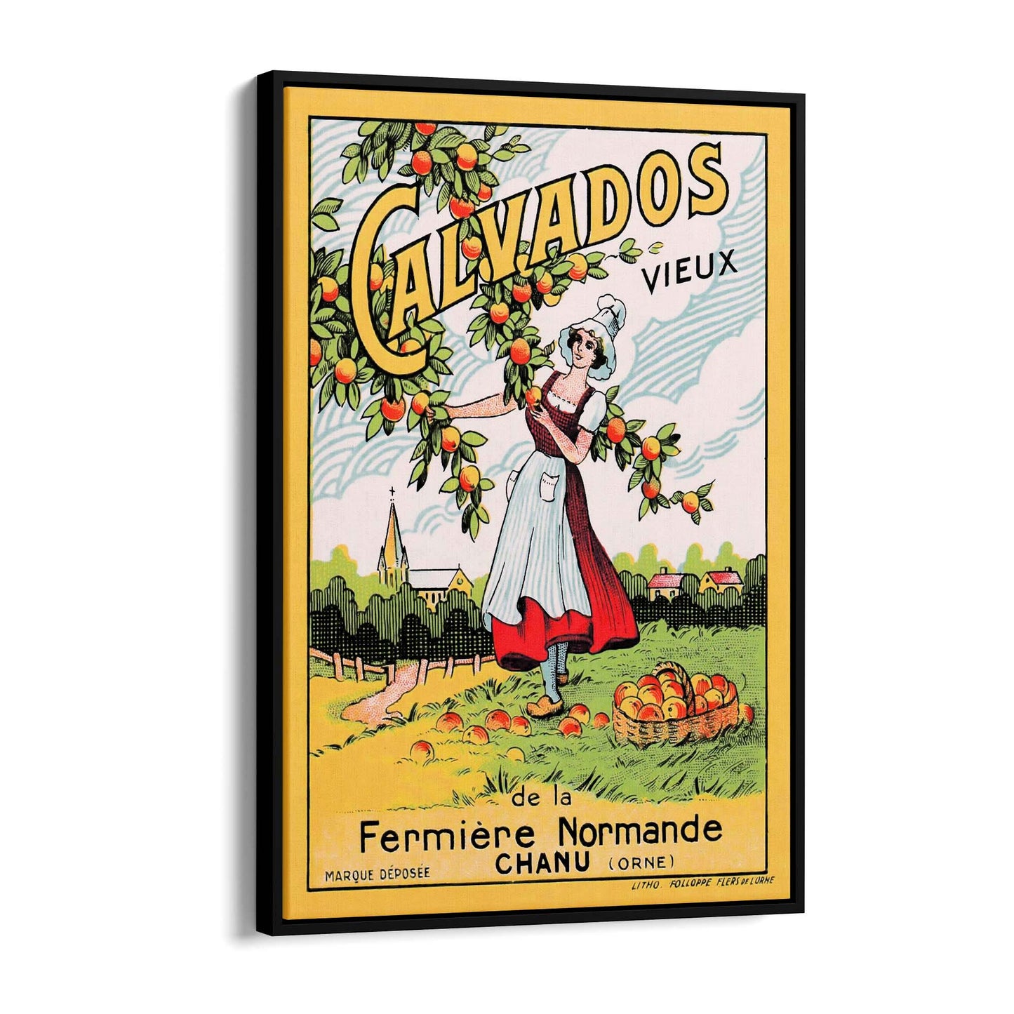 Old Calvados (Brandy) Vintage Drinks Advert Wall Art - The Affordable Art Company