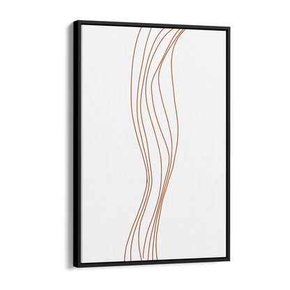 Minimal Waves Line Abstract Wall Art #5 - The Affordable Art Company