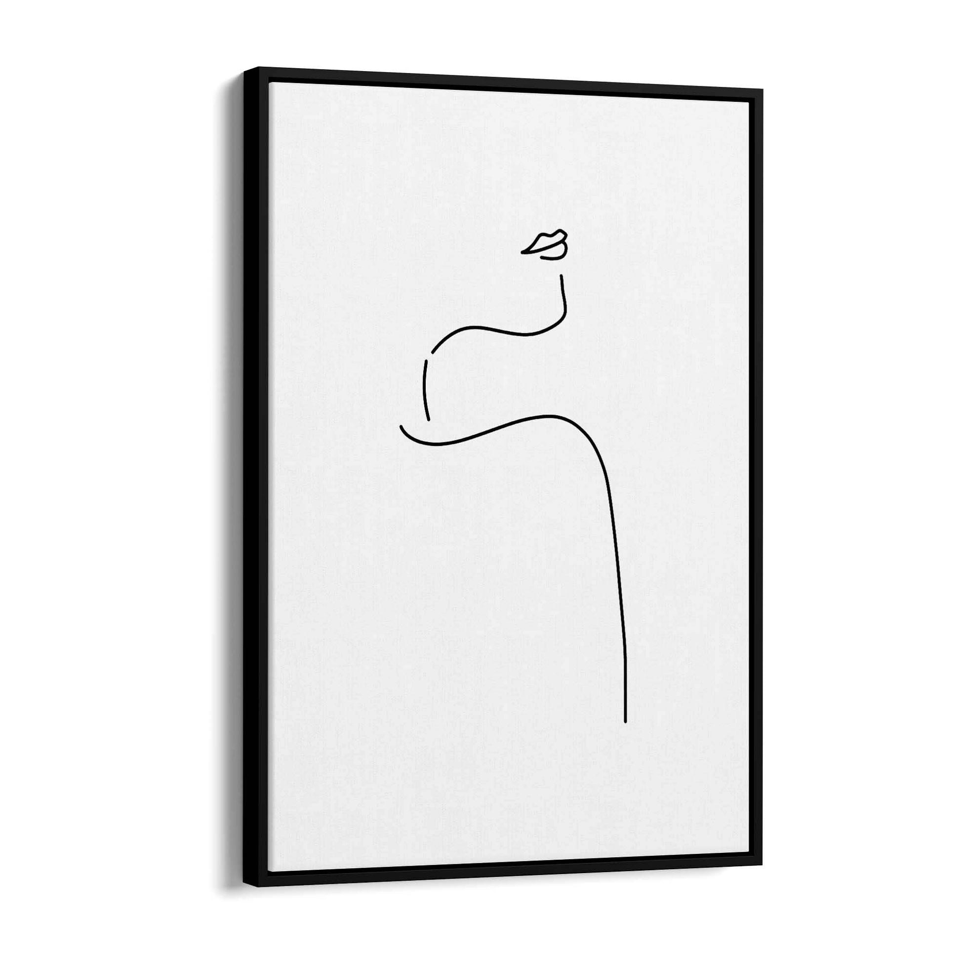 Female Body Nude Minimal Line Drawing Wall Art #3 - The Affordable Art Company