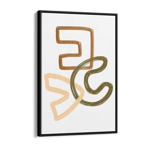 Modern Minimal Abstract Line Shapes Wall Art - The Affordable Art Company