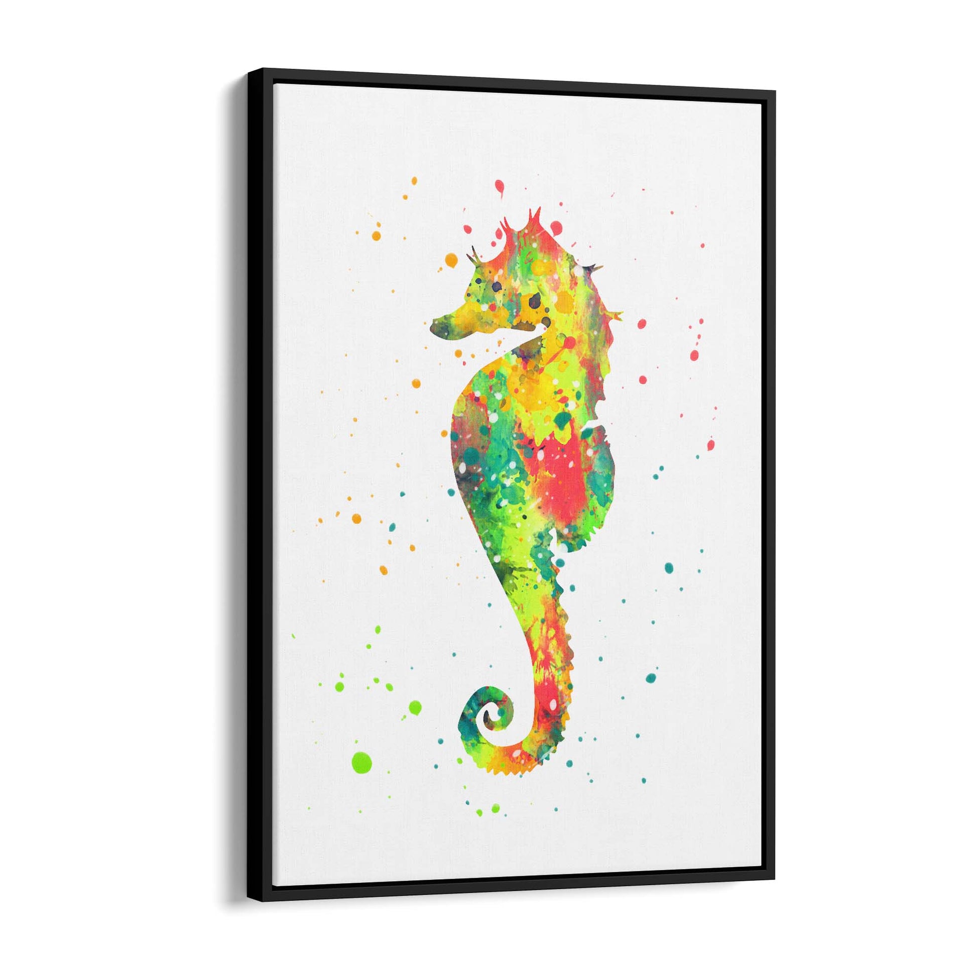 Seahorse Cartoon Sealife Nursery Baby Wall Art #1 - The Affordable Art Company