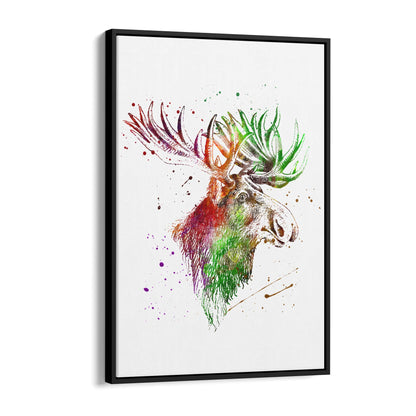 Moose Head Drawing Hunting Man Cave Wall Art #1 - The Affordable Art Company